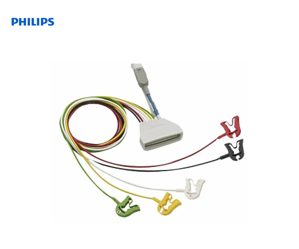 Кабель телеметрии ЭКГ PHILIPS 5 отведений с SPO2