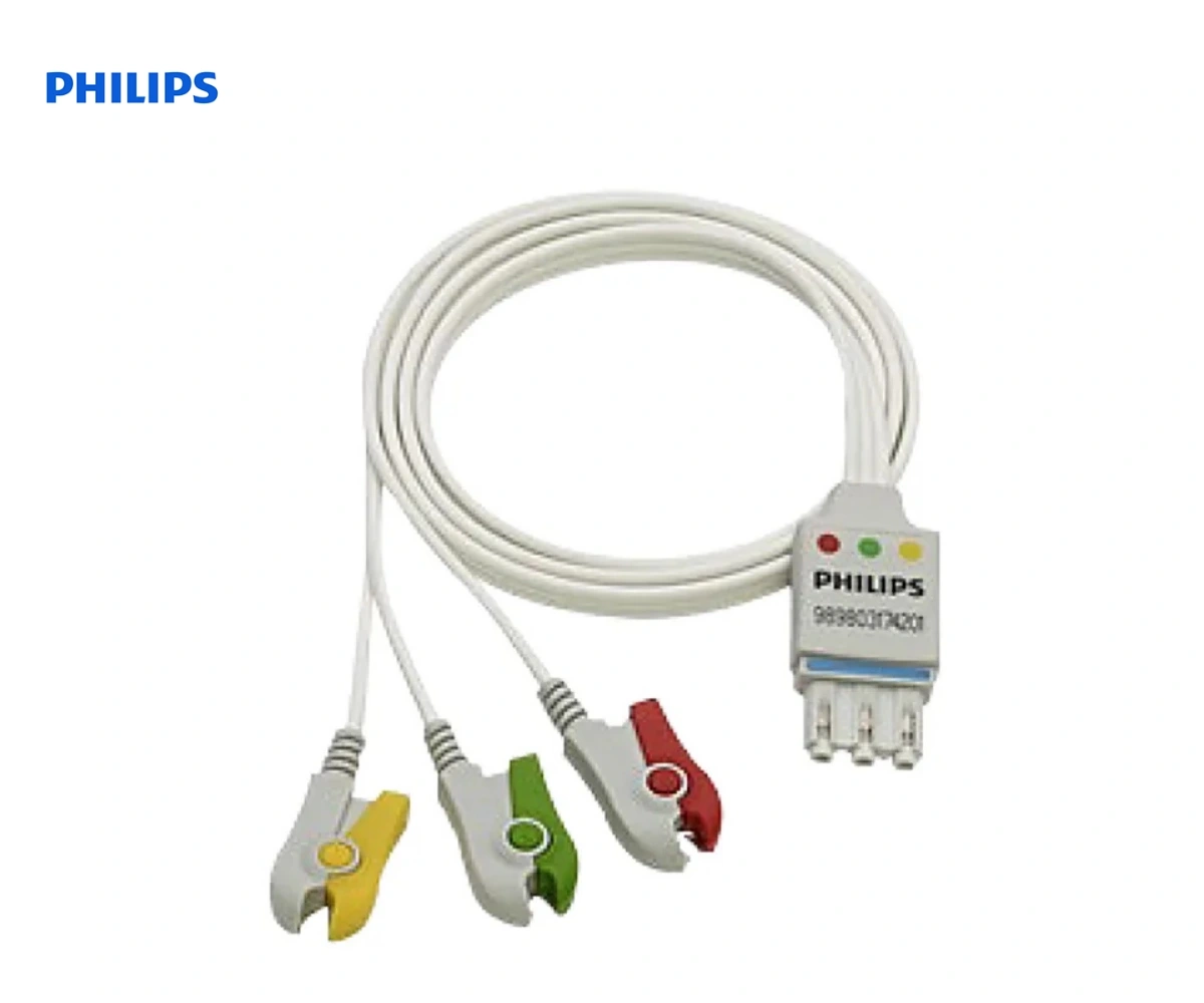 Одноразовый набор отведений ЭКГ PHILIPS 3 канала IEC