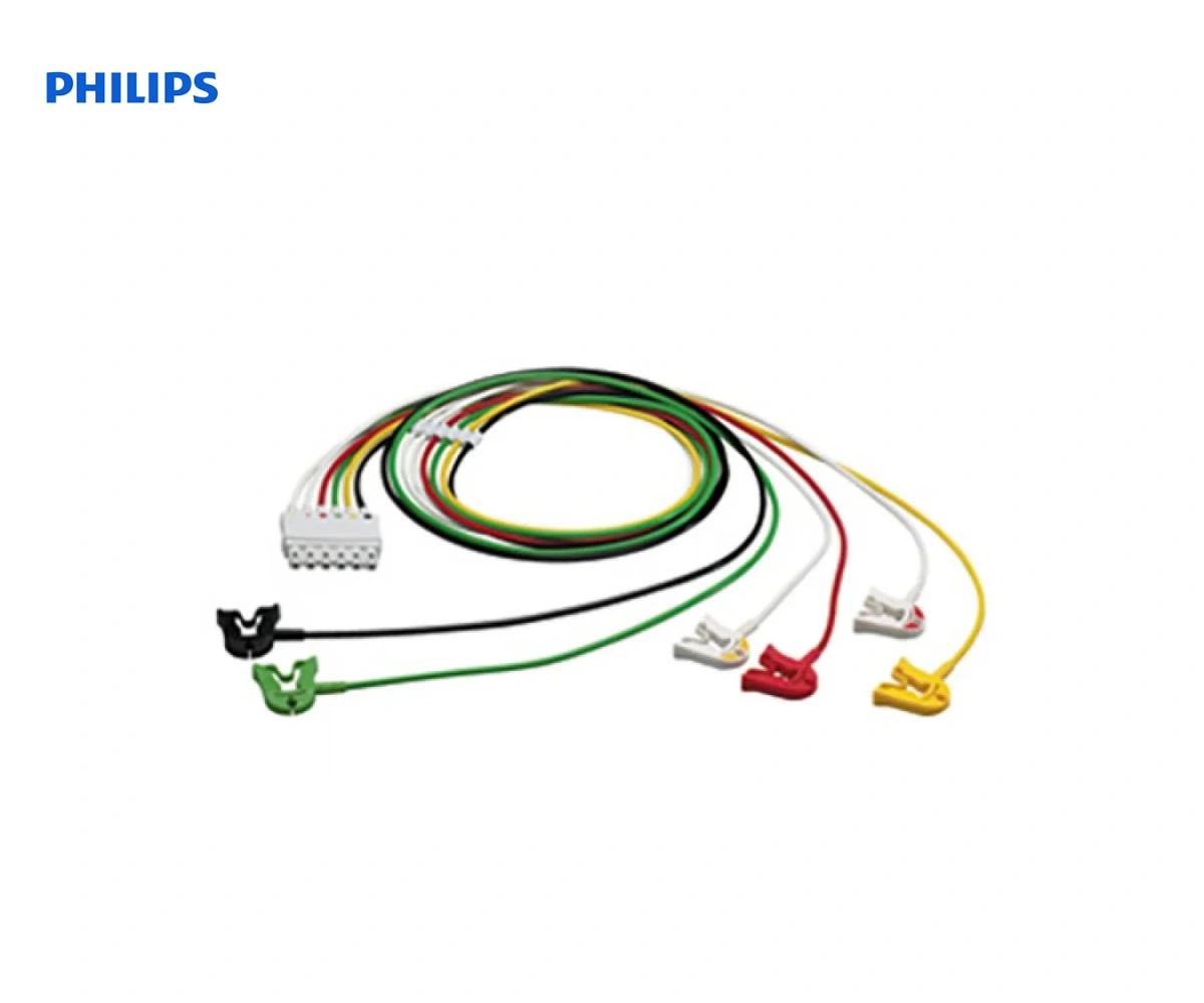 Кабель ЭКГ PHILIPS 6 отведений с зажимами 989803145171