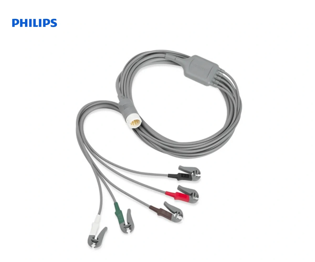 Комбинированный кабель ЭКГ 5 отведений PHILIPS 989803160781