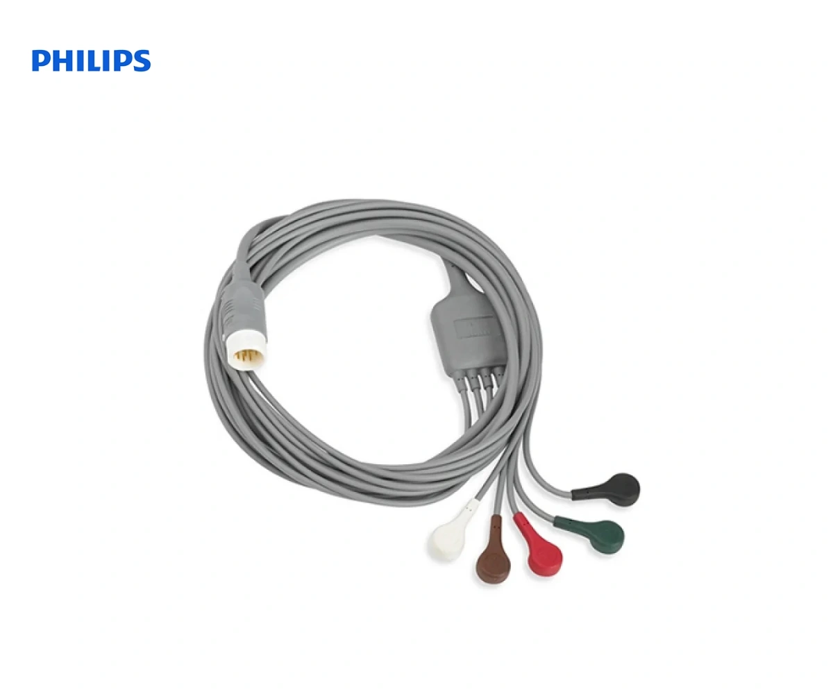 Комбинированный кабель ЭКГ 5 отведений PHILIPS 989803160801
