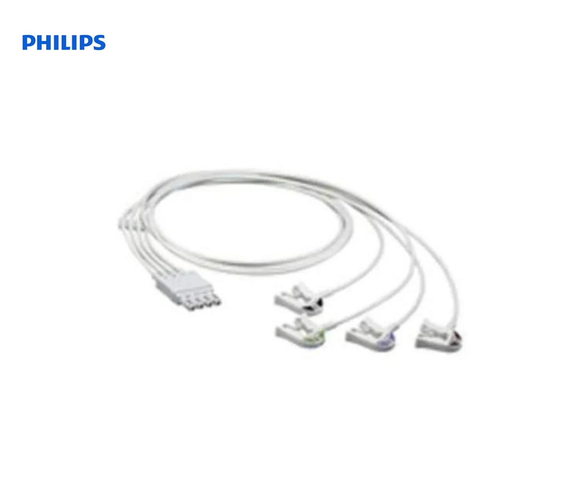 Кабель ЭКГ PHILIPS 4 отведения с зажимами M1533A
