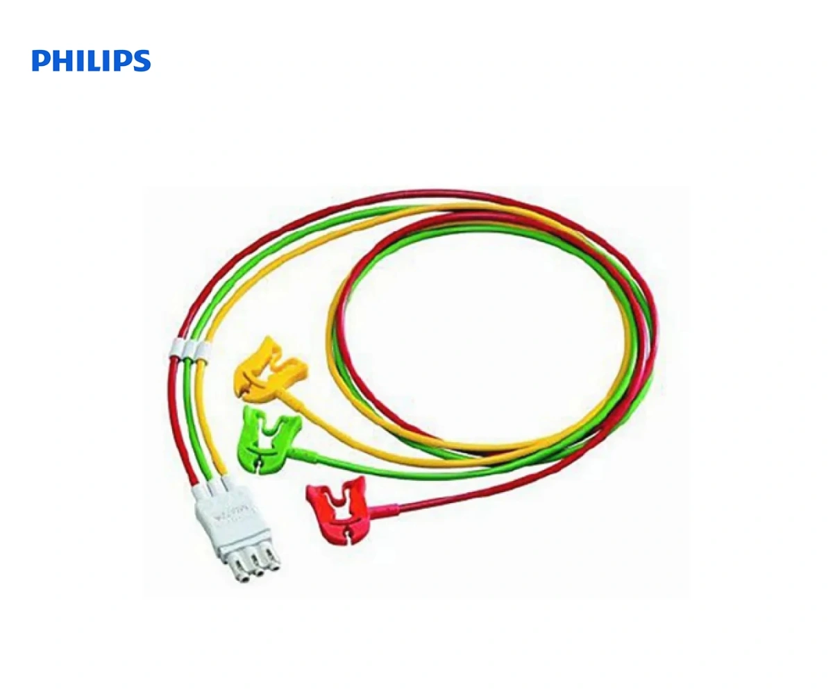 Набор отведений ЭКГ PHILIPS 3 канала GRABBER IEC M1672A