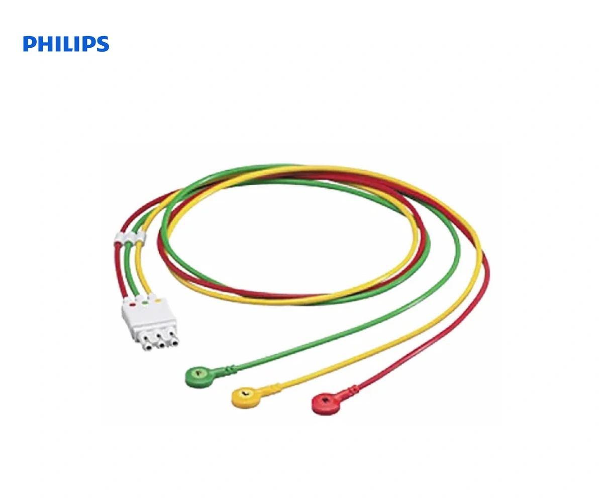 Набор отведений ЭКГ PHILIPS 3 канала SNAP IEC M1674A